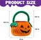 Halloween Pumpkin Plush Tote Bucket (Orange) - 9.41 x 9.25 x 1.14 inches